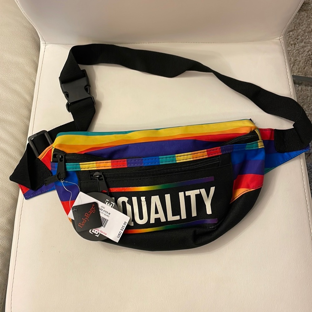 NWT Spensers Exclusive One Size fits M Equality Fanny Pack adjustable